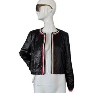 NWT Lucy Paris Black Sequin Jacket
